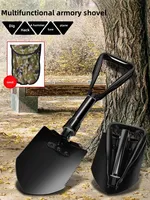 Portable Lightweight Outdoor Tactical Survival Shovel Multifunctional outdoor thickened camping shovel Foldable  Trenching Tool