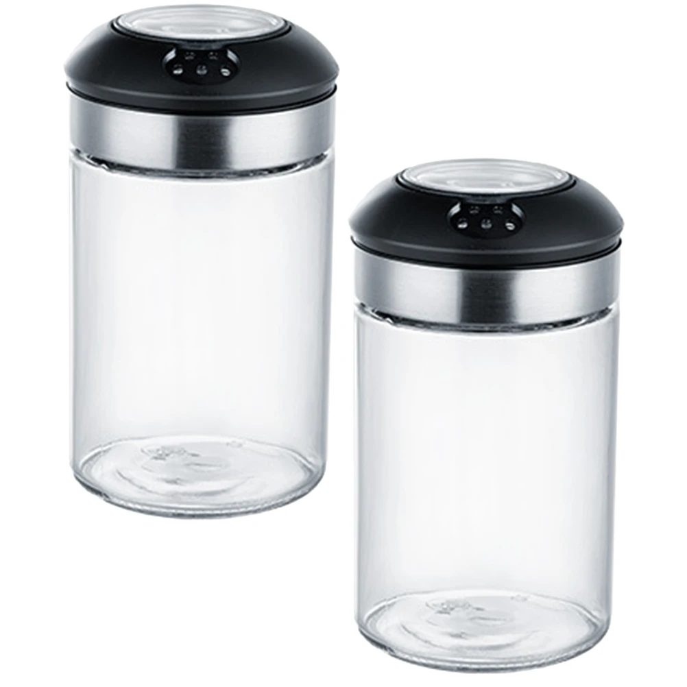 

2Pcs Stainless Steel Seasoning Can Multifunctional Kitchen Spice Storage Bottle Condiment Holder Easy Clean