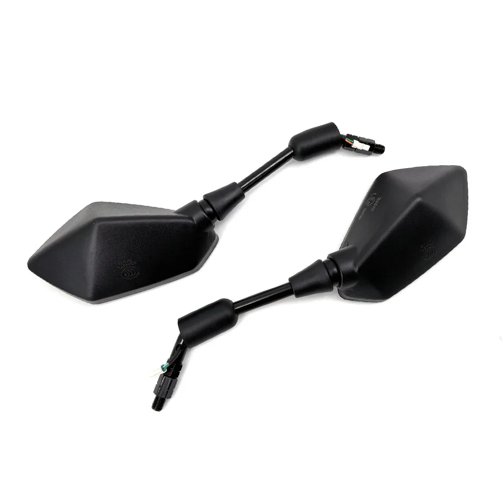 Black Motorcycle Side Rearview Mirror Pair With Turn Function Suitable For Morini X-Cape 1200 XCape1200 X Cape