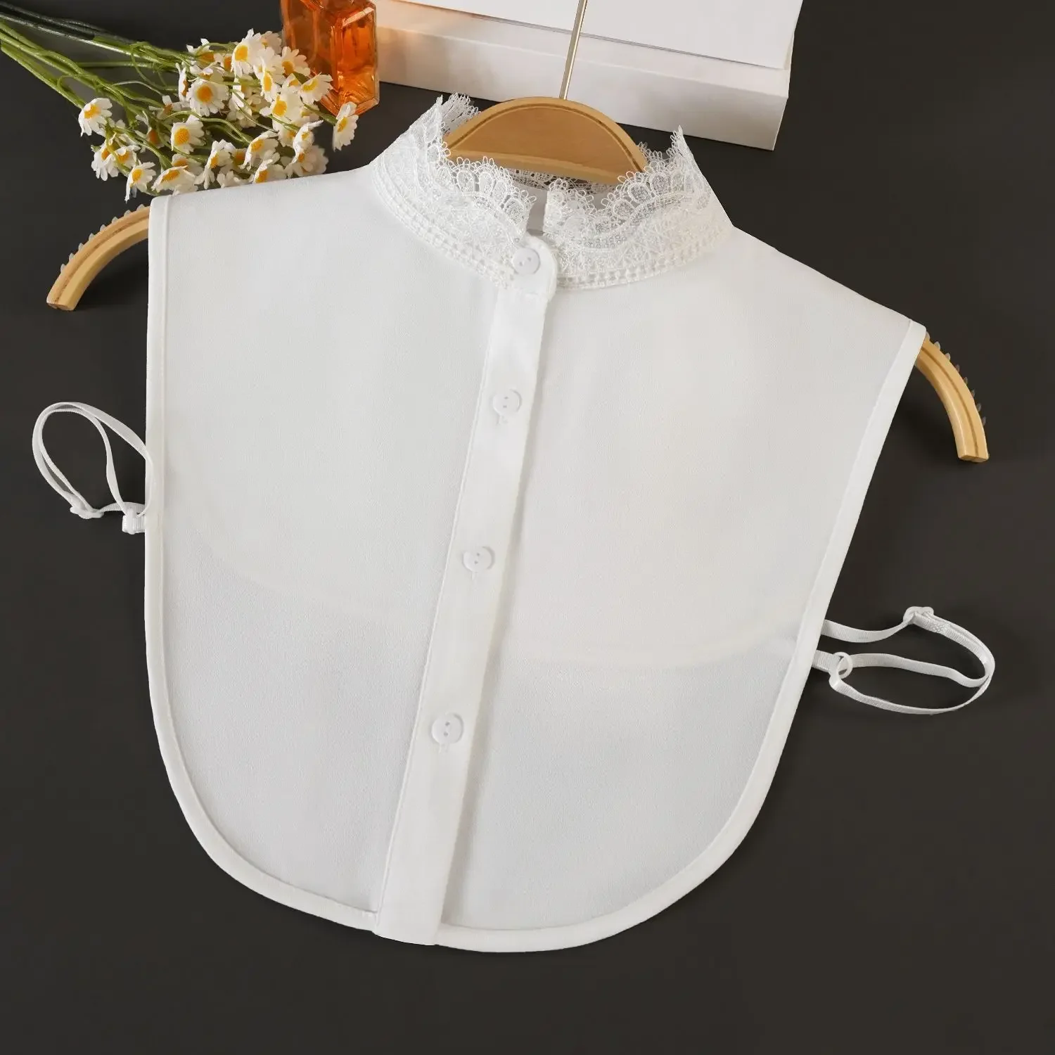 Fashionable White Collar Detachable Fake Collar Women s Neck Accessory Versatile Classic Style for Daily Wear