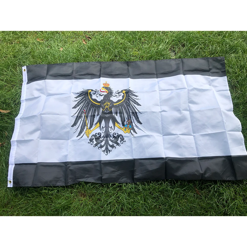Germany Flag 3x5fts 90X150cm Germany Prussian German Flag Prussia Flag Polyester Hanging Banner for Decoration
