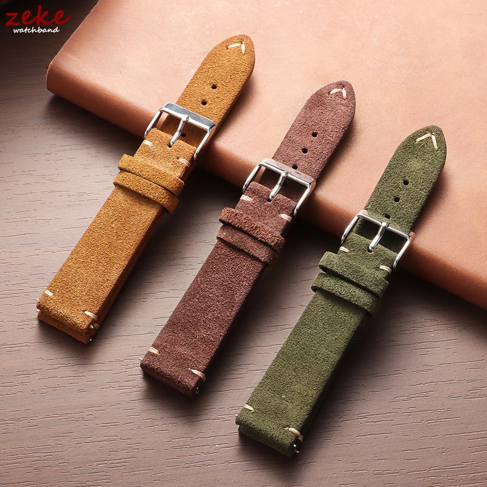 Vintage Soft Suede Leather Str - огляд і ціна Suede Strap Watch