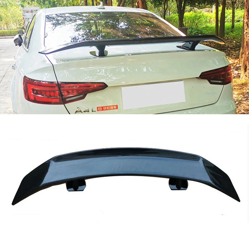 GT Style Spoiler For Audi A4 Car Trunk Universal Rear Spoiler Wing Audi B6 B7 B8 B9 2003-20 Color Tail Fin Accessories