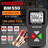 KINGBOLEN Car Battery Tester BM550 6V 12V 24V 100-2000CCA 2Ah-220Ah Battery System Detect Auto Battery Analyzer Car Battery Tool