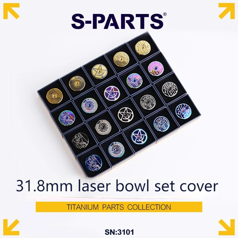 

S-PARTS Titanium Alloy Bicycle Headset Cap & Stem Cap for Road Bikes & Mountain Bikes