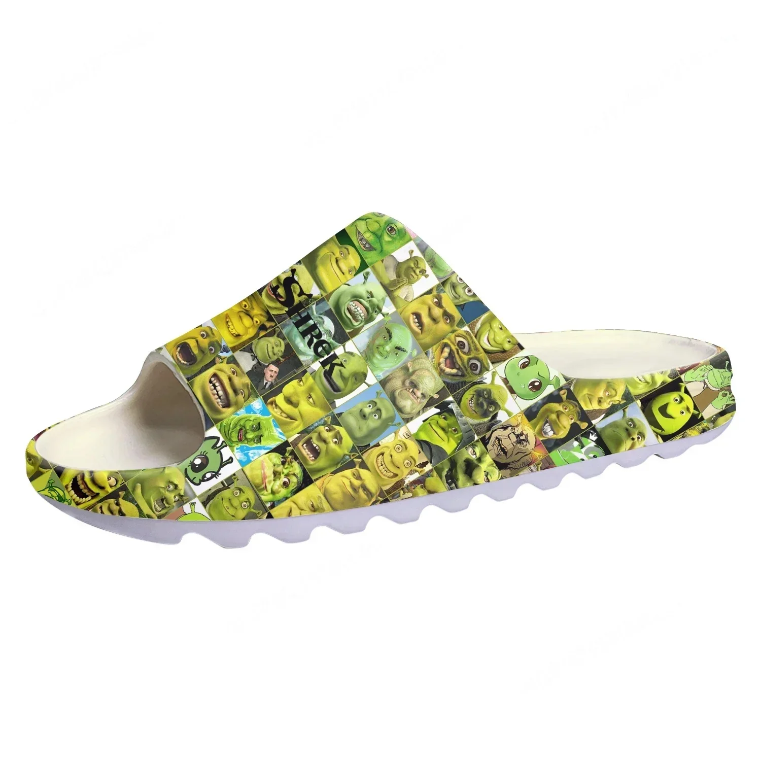 

Shreks Soft Sole Sllipers Mens Womens Teenager Home Clogs Anime Cartoon Comics Step In Water Shoes on Shit Customize Sandals