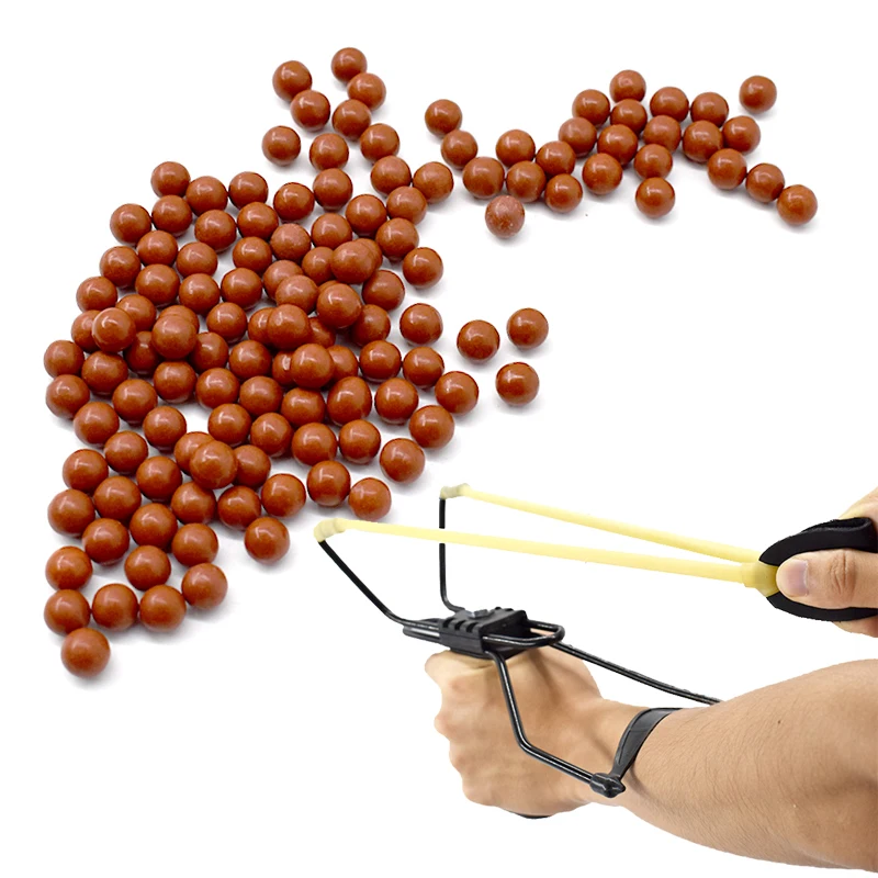 100pcs Multi-Colored 8mm Safety Mud Ball Slingshot Accessories Super Hard Ceramic Balls Outdoor Hunting Slingshot Slingshot Ammo view 3