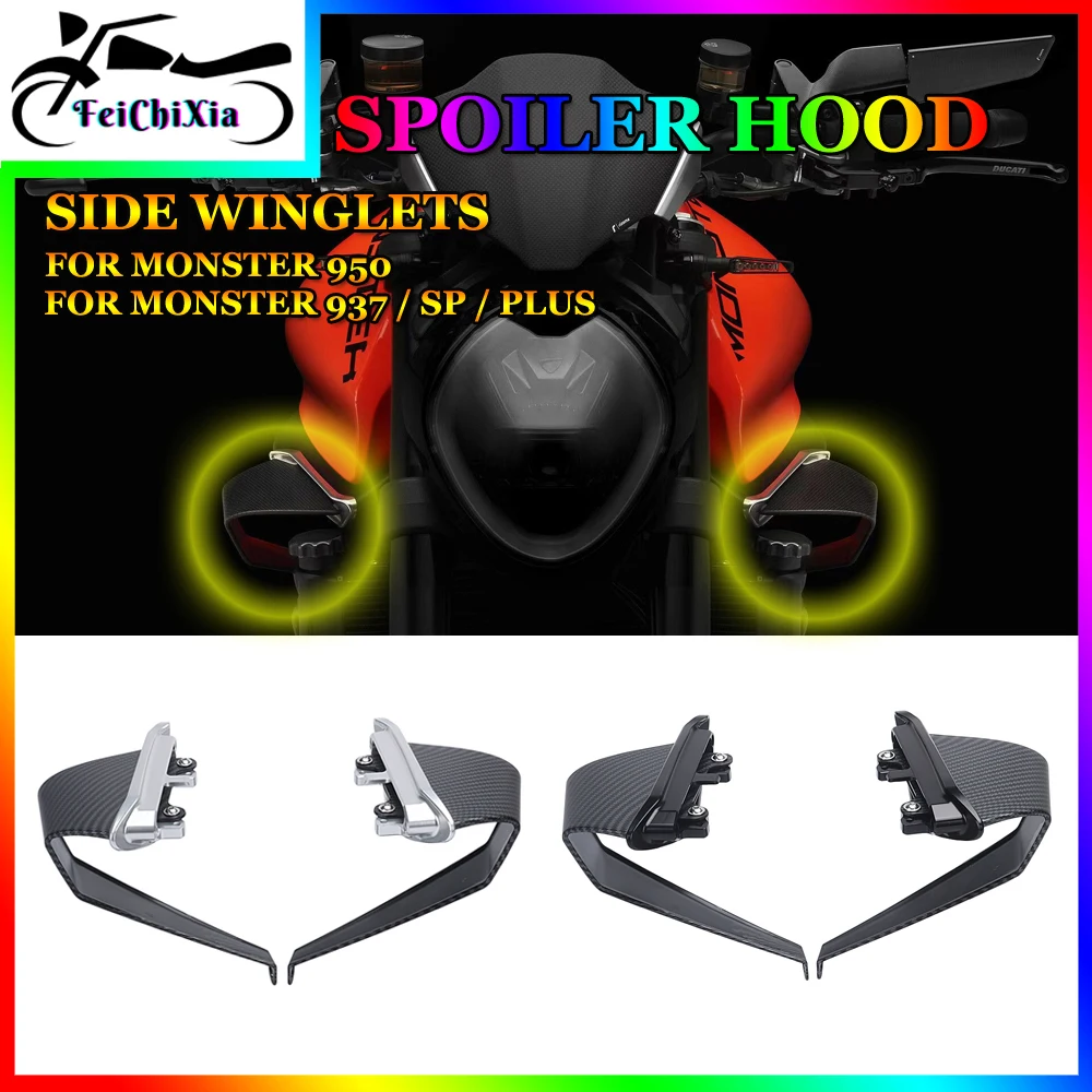 For DUCATI MONSTER 937 SP Monster 937 Plus Monster937 Monster950 MONSTER 950 Motorcycle Flank Wing Fairing Winglet Spoiler Hood