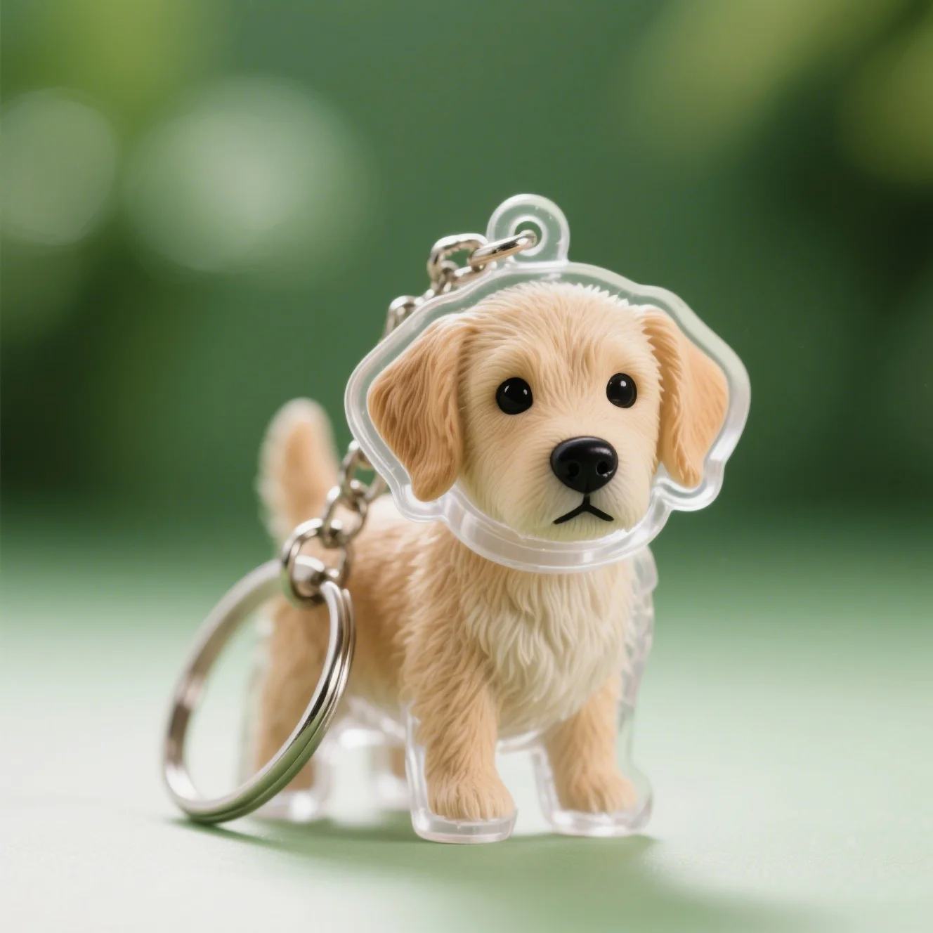 Creative Transparent Puppy Labrador Retriever Pet Hair Storage Pendant