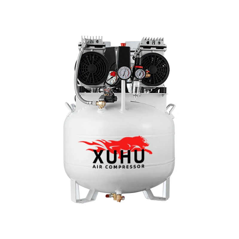 Dental Air Compressor Oil-Free Silent Stationary Piston 30L 40L 40LPM 8bar Clean Air for Dental Chairs