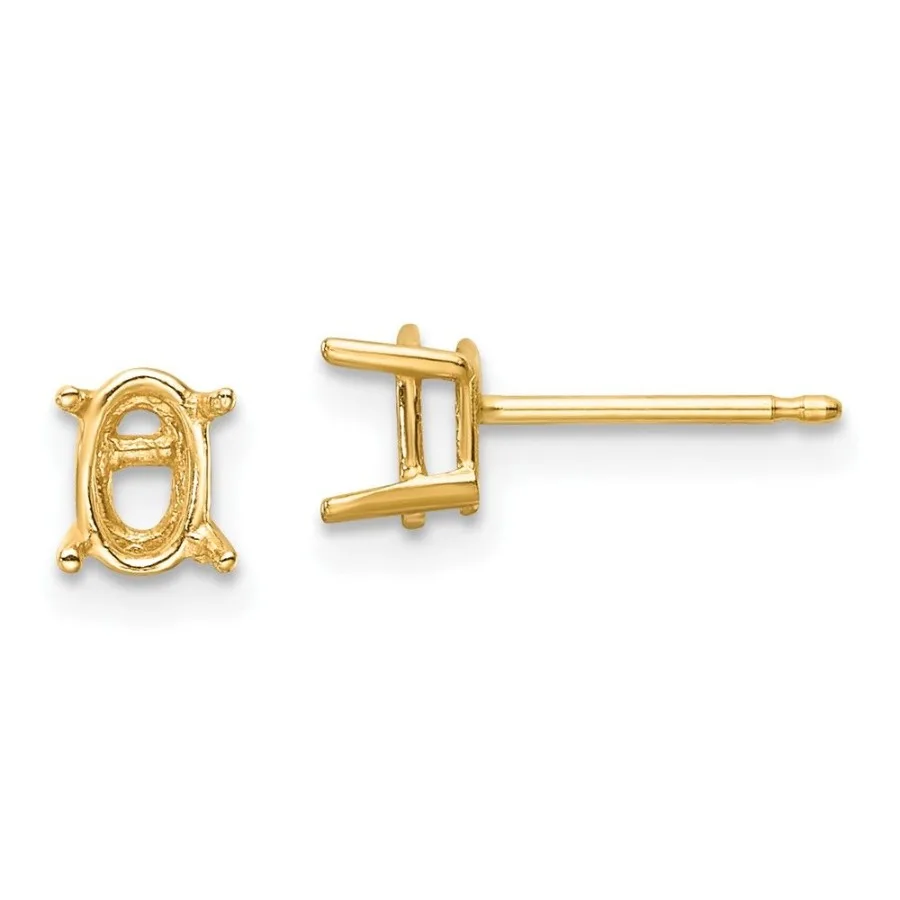 

Овальные крепления для сережек 14k 6x4
