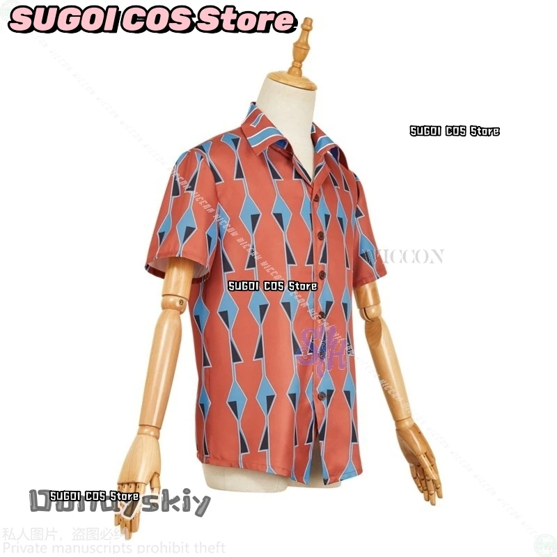 Yoichi Nagumo تأثيري ساكاموتو أيام أنيمي زي{SUGOI COS} قميص برتقالي خمر أنماط هندسية الباروكات هالوين عيد الميلاد كوس
