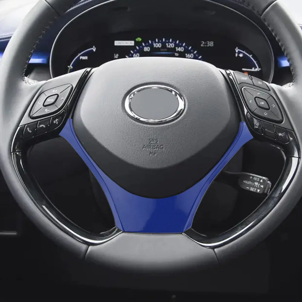 ABS Car Steering Wheel Panel Decoration Cover Trim Moulding Sticker for Toyota C-Hr Chr 2017-2022 Car Accessories