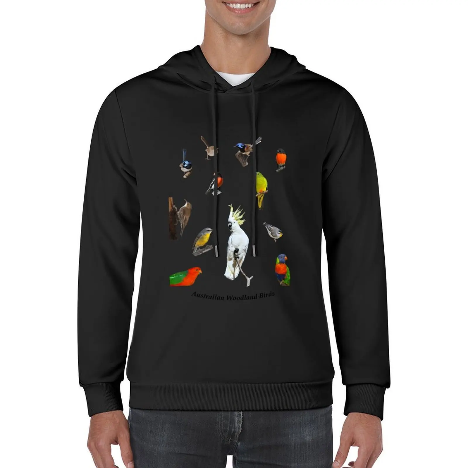 Australian Woodland Birds 3 Hoodie mens clothes anime clothing autumn clothes men clothing new in hoodies & sweatshirts