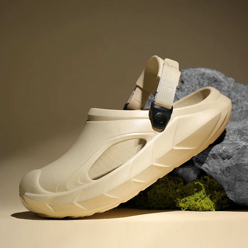 

Space Themed Thick Bottom Sandals Summer Men's Outdoor Anti-Slip Breathable Beach Sandals EVA Youth Hole Hole Shoes Slip-On