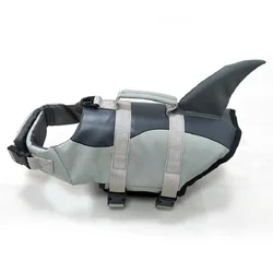 Adjustable Dog Life Jacket, Shark Safety Vest with High buoyancy and Rescue Handle for Small to Medium Sized Dogs