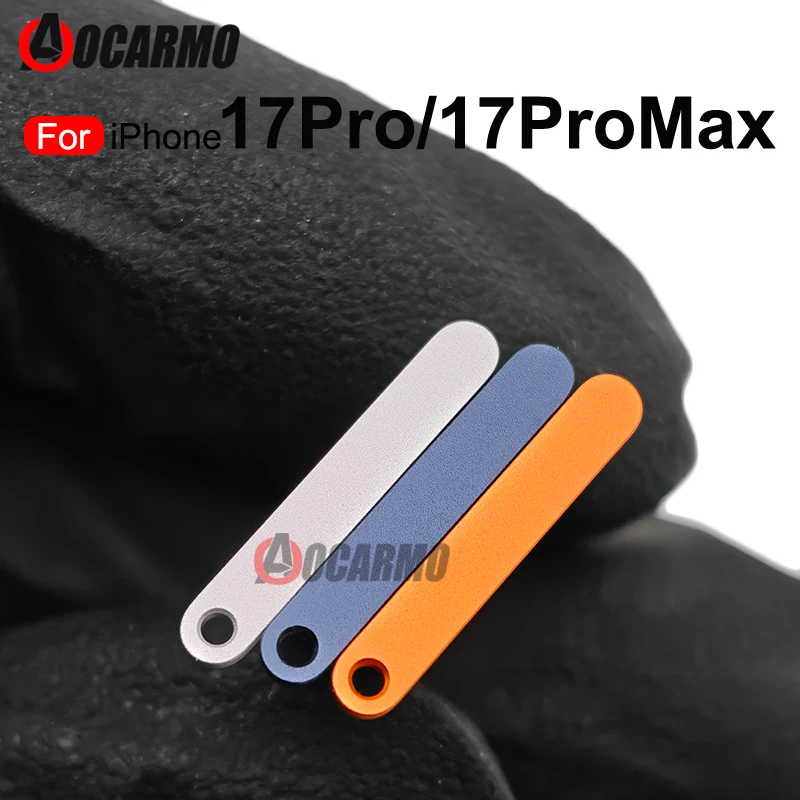 

Dark Blue Silver Orange Single Sim Card / Dual SIM Tray Slot Holder Replacement Parts For iPhone 17Pro Max 17Pro