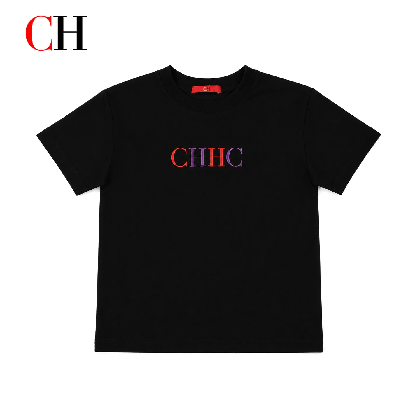 CH Kids Boys T-Shirt Crew Neck Short Sleeve Embroidered Letter Casual Basic Top Soft Comfortable Summer Wear