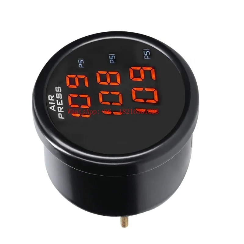 Limited Offer LED Digital Air Suspension Gauge 0-220PSI Triple Display Air Pressure Guage With 1/8NPT Sensors 1/8NPT Air Press