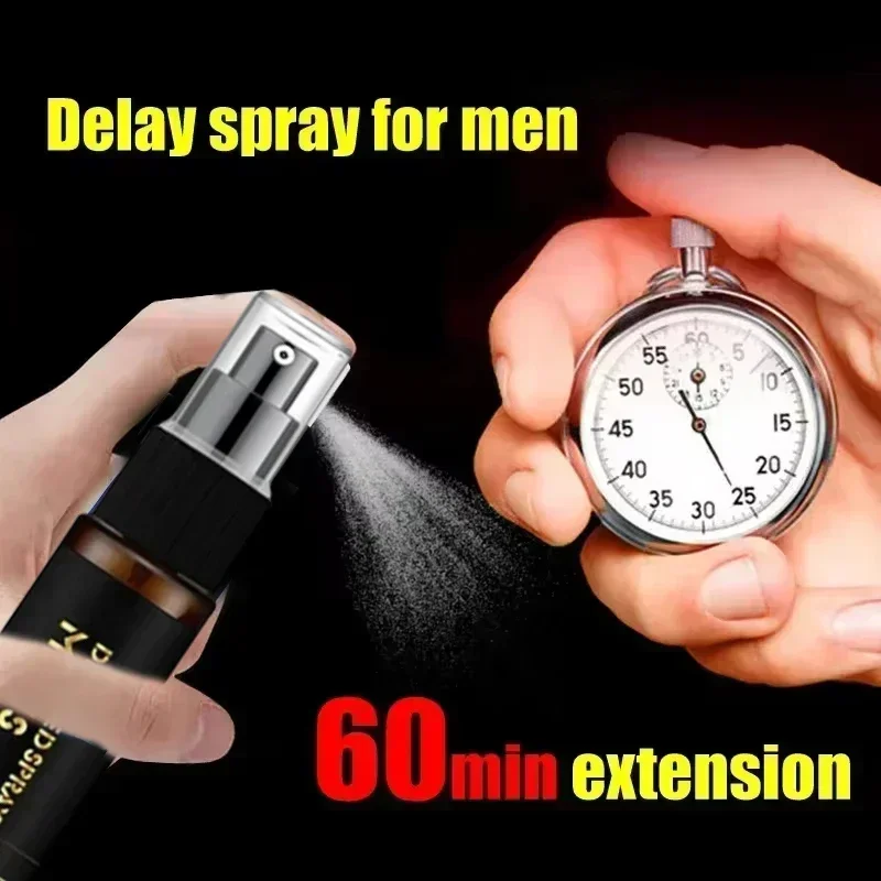 Espray retardante de perno prisionero para hombres, productos sexuales para adultos, uso externo masculino, larga duración de 60 minutos, agrandamiento de pene, productos para prolongar