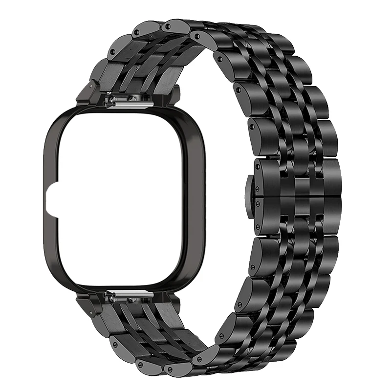Strap Case Protector for Redmi Watch 4 Stainless Steel Watchband for redmi watch 4 Metal Bracelet for redmi watch 4 Cover Frames