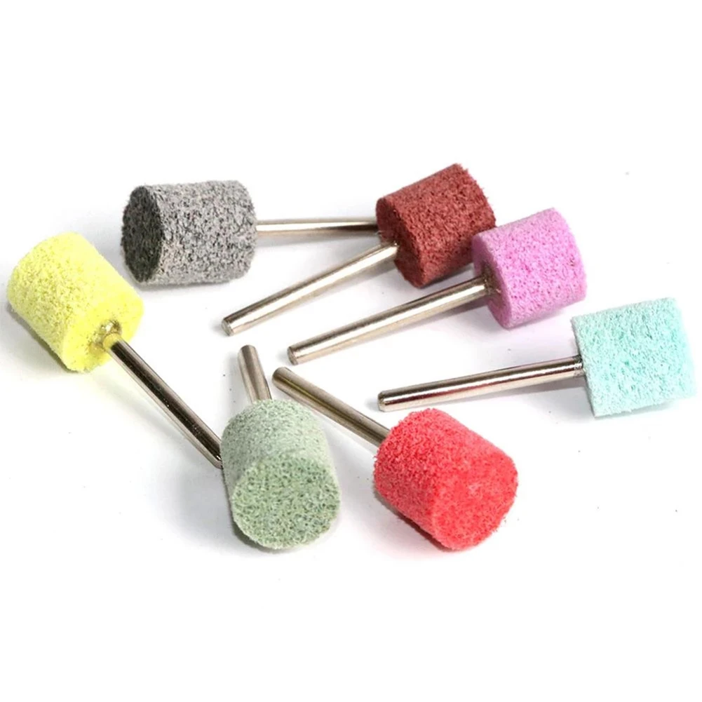 

Polishing Grinding Head High Quality Nylon Fiber Grinding Head Set for Precise Polishing 7pcs Buffing Wheels Included