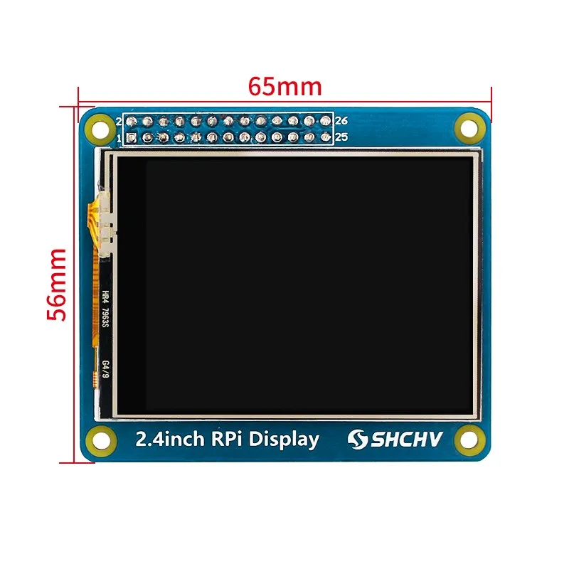 SHCHV-Tela sensível ao toque para framboesa Pi, 2.4 polegadas, tela TFT para Pi 4B, 3B +, 3B 3A +, 2 W, 320x240, interface SPI