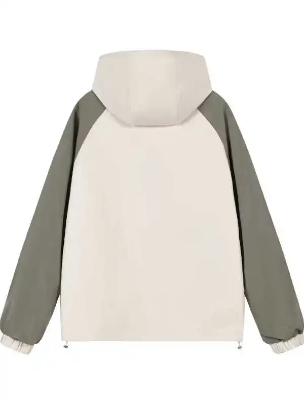 

Trendy Double-Sided Men's Jaet Outdoor Windproof Hiking Coat with Hood Poly Fiber Regular Fit Long Sve Zipper Closure