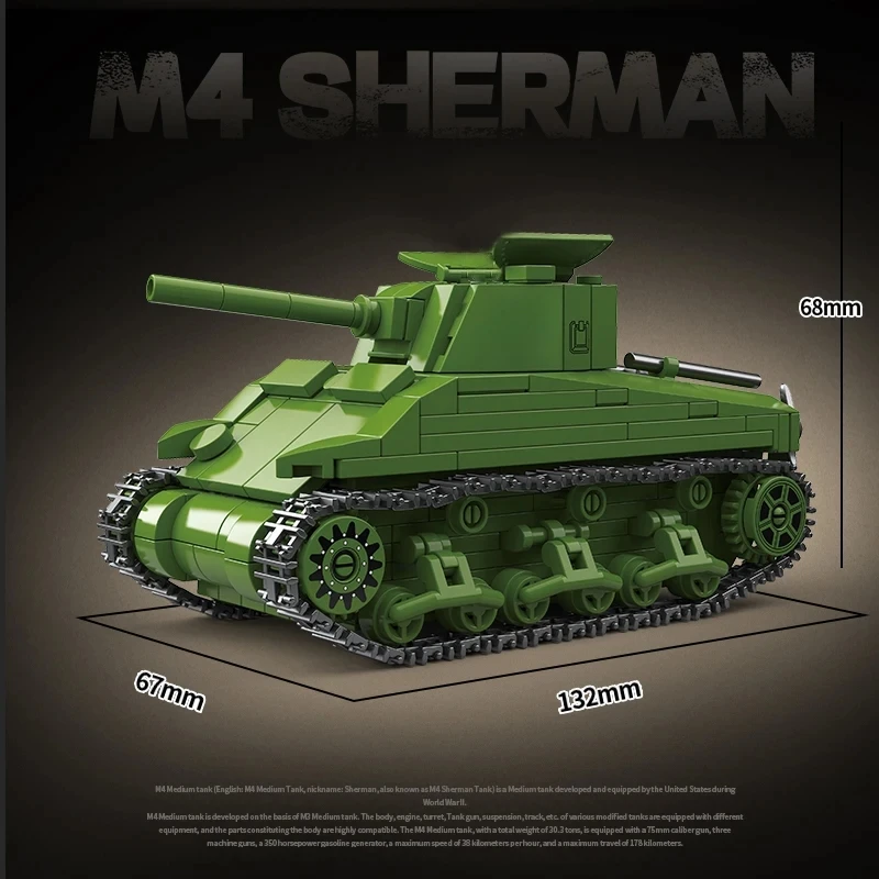 MOC Panther V Panzer Tiger I KV-I M4 Sherman Kampffahrzeug Soldat Bausteine Sets Modell Puppen Ziegelstein Spielzeug