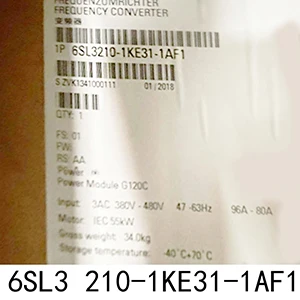 6SL3210-1KE31-1AF1 G120C 55kW 6SL3 210-1KE31-1AF1 inverter Module