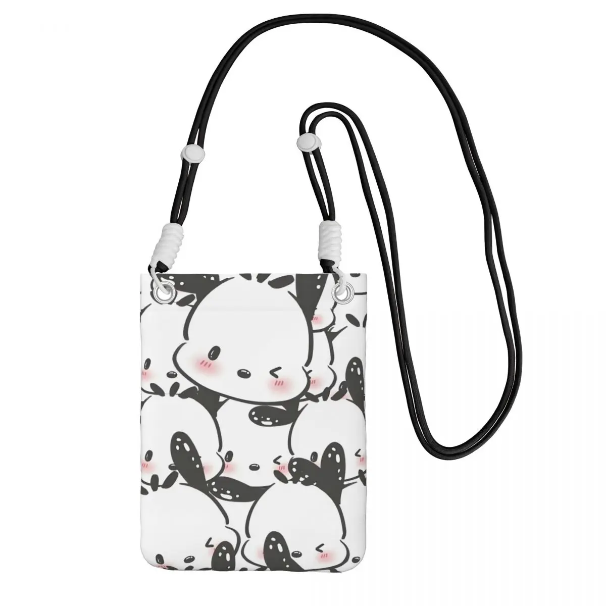 

Custom Fashion Pochacco Mobile Phone Bag Women Men White Dog Shoulder Crossbody Bag Amusement Park Adjustable Length