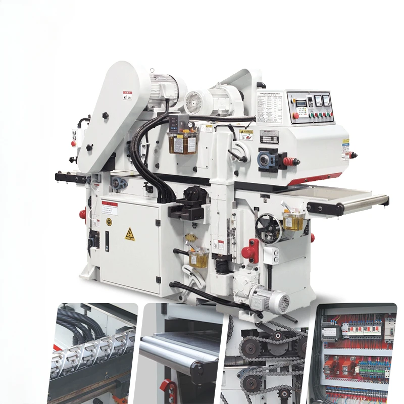 Head Thickness Planer Double Surface Woodworking Machine with Motor for Woodwork 18-Inch Automatic Spiral Cutter