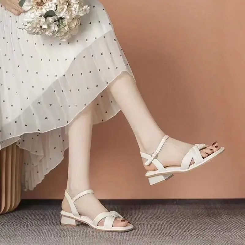 Woman Shoes Roman Style Open Toe Round Tip Sandals For Women Footwear H With Wholesale Bulk Offer 2024 Luxury Shoe The Best