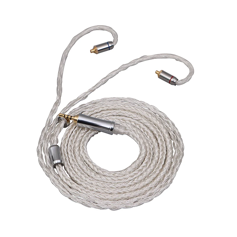 XINHS 24 Core 5N Đồng Mạ Bạc Tai Nghe Cáp MMCX 0.78Mm 2Pin QDC Tai Nghe TFZ Cổng Kết Nối Tai Nghe Cáp Nâng Cấp