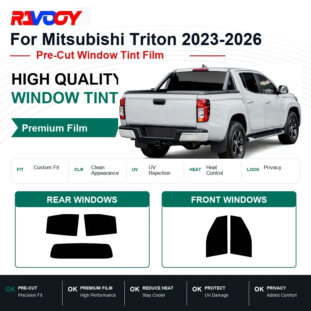 Película De Privacidad Para Ventanas Delanteras Y Traseras De Mitsubishi Triton 2023-2026, Precortada, Con Protección Uv Y Rechazo De Calor — -53%, 28.16€ Coupon, from 23.99€ – 53% descuento – €23.99