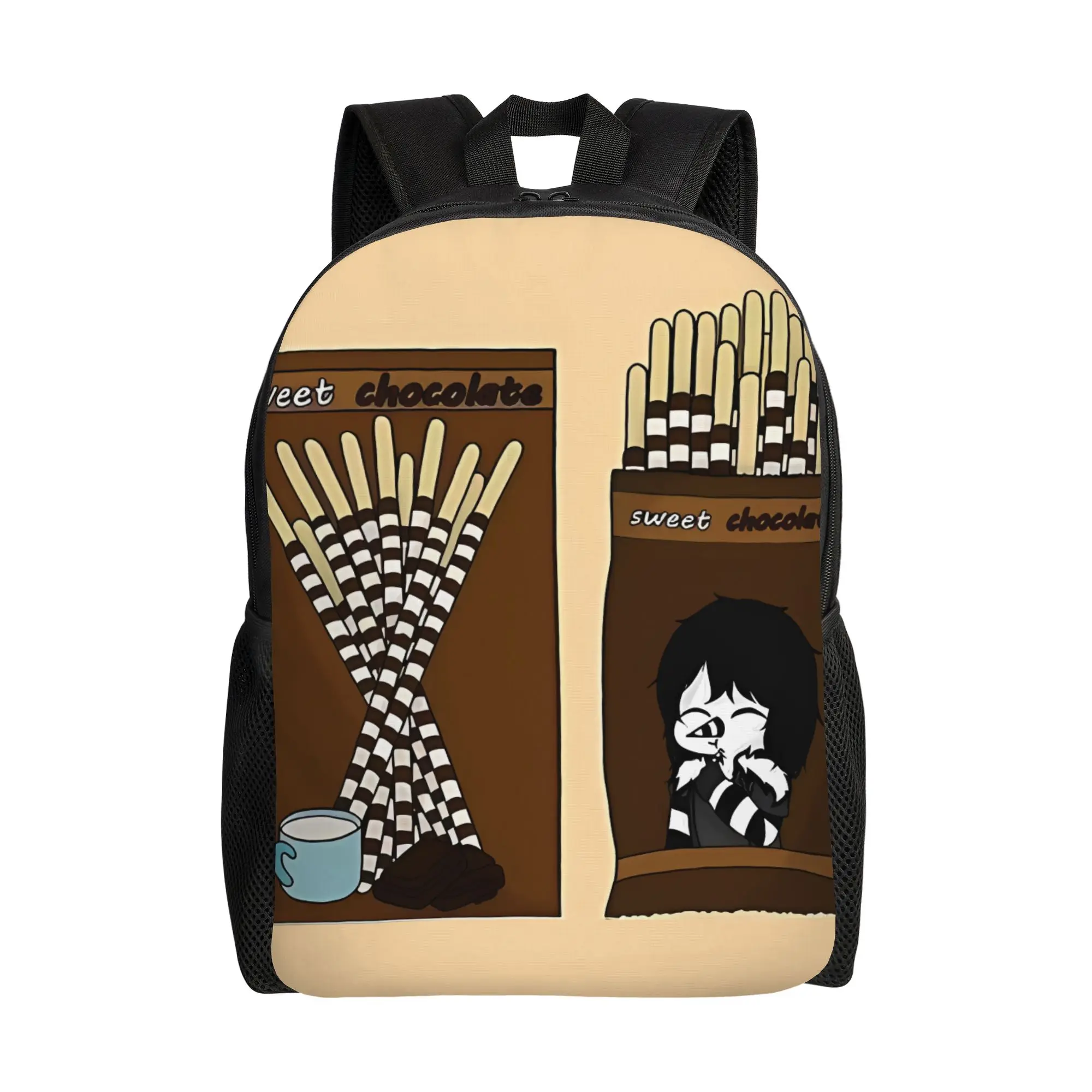 Retro Striped Sticks CCreepypasta Backpack Students Fashionable mochila Large Capacity Laptop Bag Back To School Season
