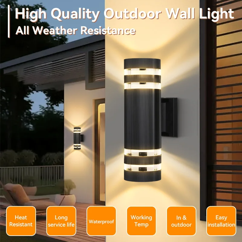 Street Wall Light Outdoor Waterproof LED E27 Bulb External Facade Decor Stairs Lights Entrance Fixture Home Decorative Lamp Wall