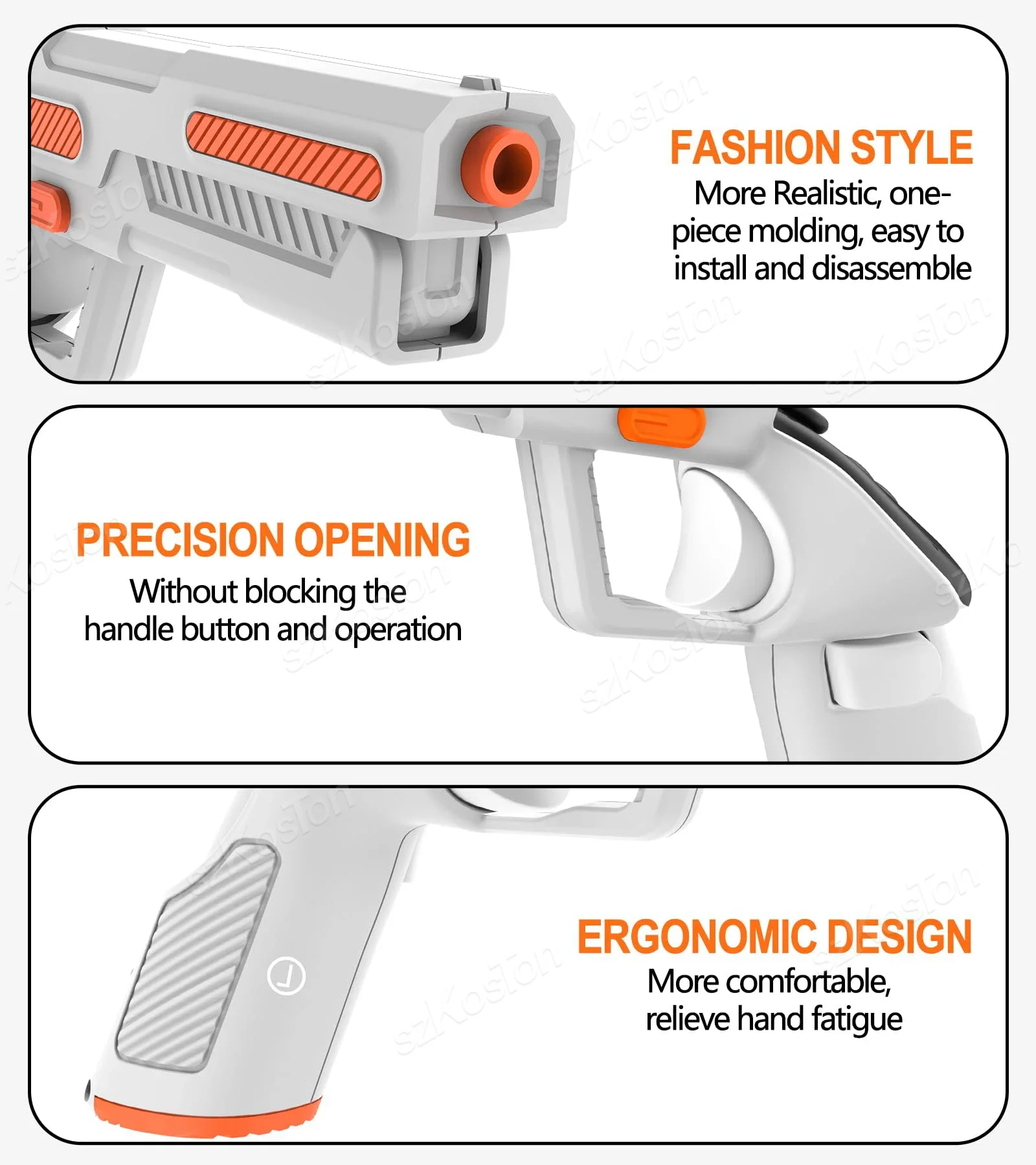 مقابض مسدس VR لوحدة تحكم Meta Quest 3 / Quest 3S VR تجربة تصوير ألعاب FPS المحسنة لملحقات Quest 3 #3