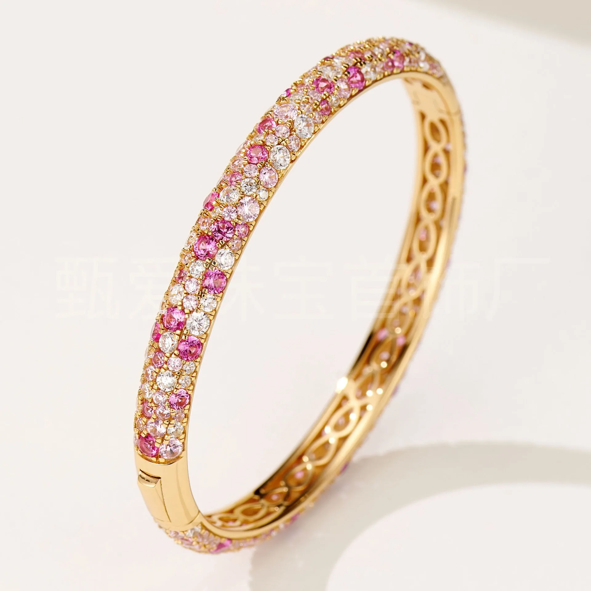 Romantic Chic 100% 925 Sterling Silver Lab Sapphire High Carbon Diamonds Gemstone Bracelet Bangle Fine Jewelry Wholesale