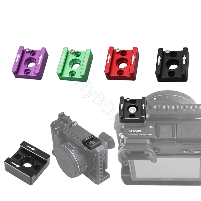 Adapter do mocowania na zimnej stopce 1/4 "otwór montażowy śrubowy do aparatu cyfrowej DSLR Rig/klatka/płyta sera/wideo/lampa błyskowa/montaż LCD