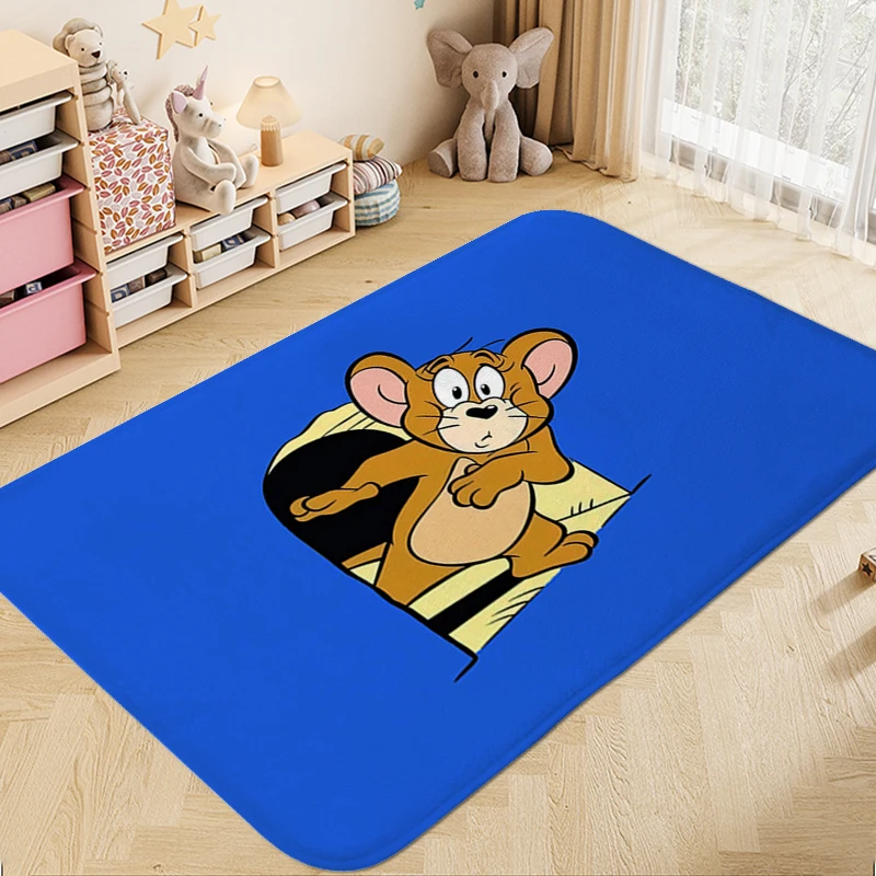 Sleeping Room Rugs A-Tom and Jerrys Washable Non-slip Kitchen Rug Aesthetic Useful Things Home Entrance Mats Veranda Floor Mat