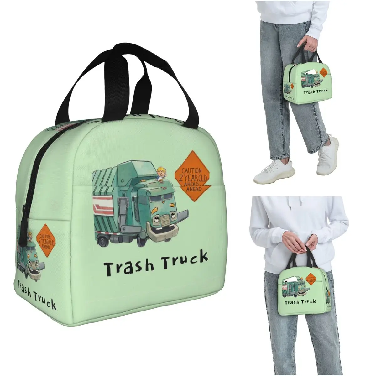Trash Truck Cartoon Netflix Insulated Lunch Bag for Women Kids Portable Food Boxes Thermal Lunch Box Tote