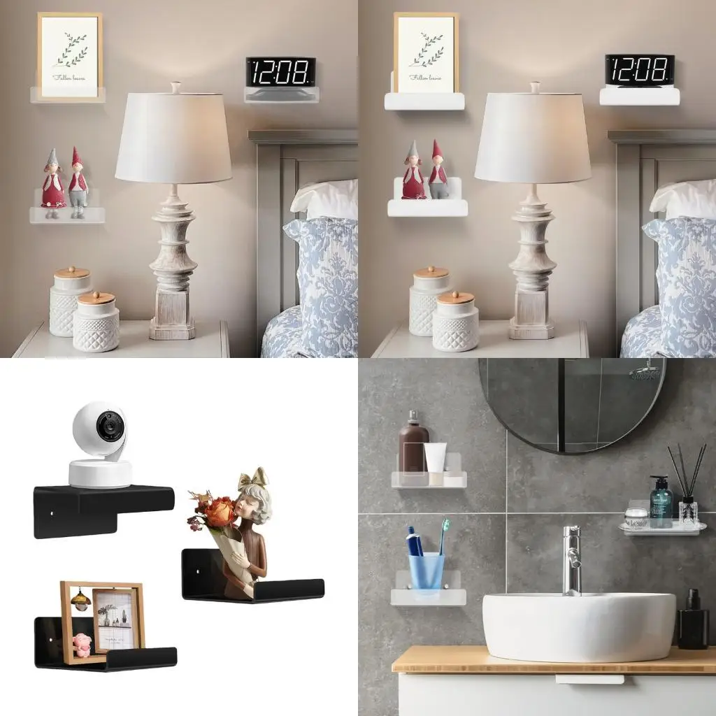   Wall Storage Shelf 3 Pack Space Saving Design for Monitoring Equipment Bathroom Essential Living Room Accessories