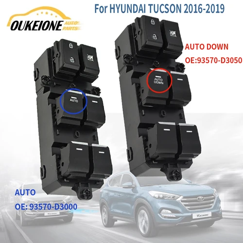 Para Hyundai TUCSON 2016 2017 2018 2019 accesorios interruptor de ventana eléctrica Control de vidrio botón elevador 93570D3000 93570D3050