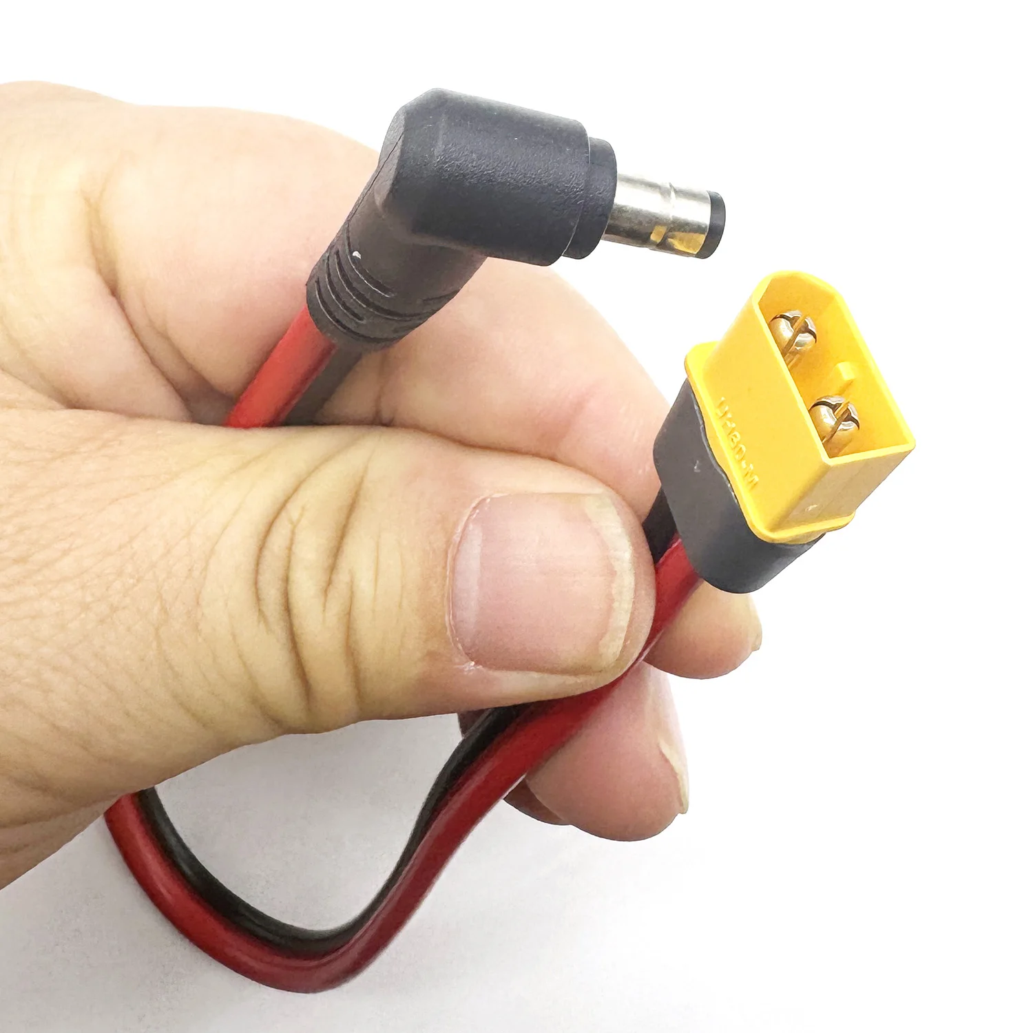 XT60H Connector to Female DC 5.5mm X 2.1mm Power Charging Cable for Drones,RC Cars,Batteries & DC Power Supply,Double-Layer PVC
