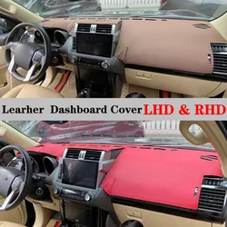 Dashboard Dash Mat Cover PU Leather Pad Sunshade Anti-UV Carpet Car Accessories For Toyota Prado J150 2010 -2023 2011 2012 2013