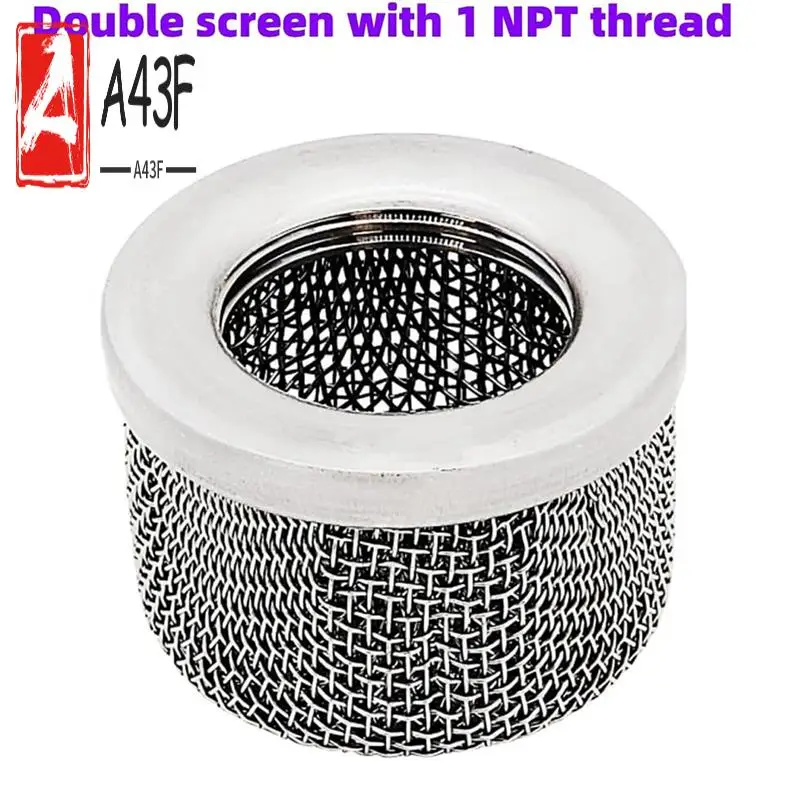 

A43F-5 шт., впускной фильтр для насоса из нержавеющей стали, сетчатый фильтр для безвоздушного распылителя краски, всасывающий шланг, заменяет фильтр 181072