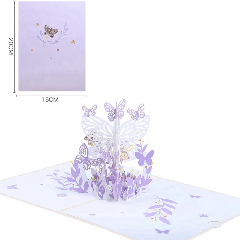 Up Card Greeting Card With Butterfly Design,Handmade 3D Butterfly Cards Anniversary