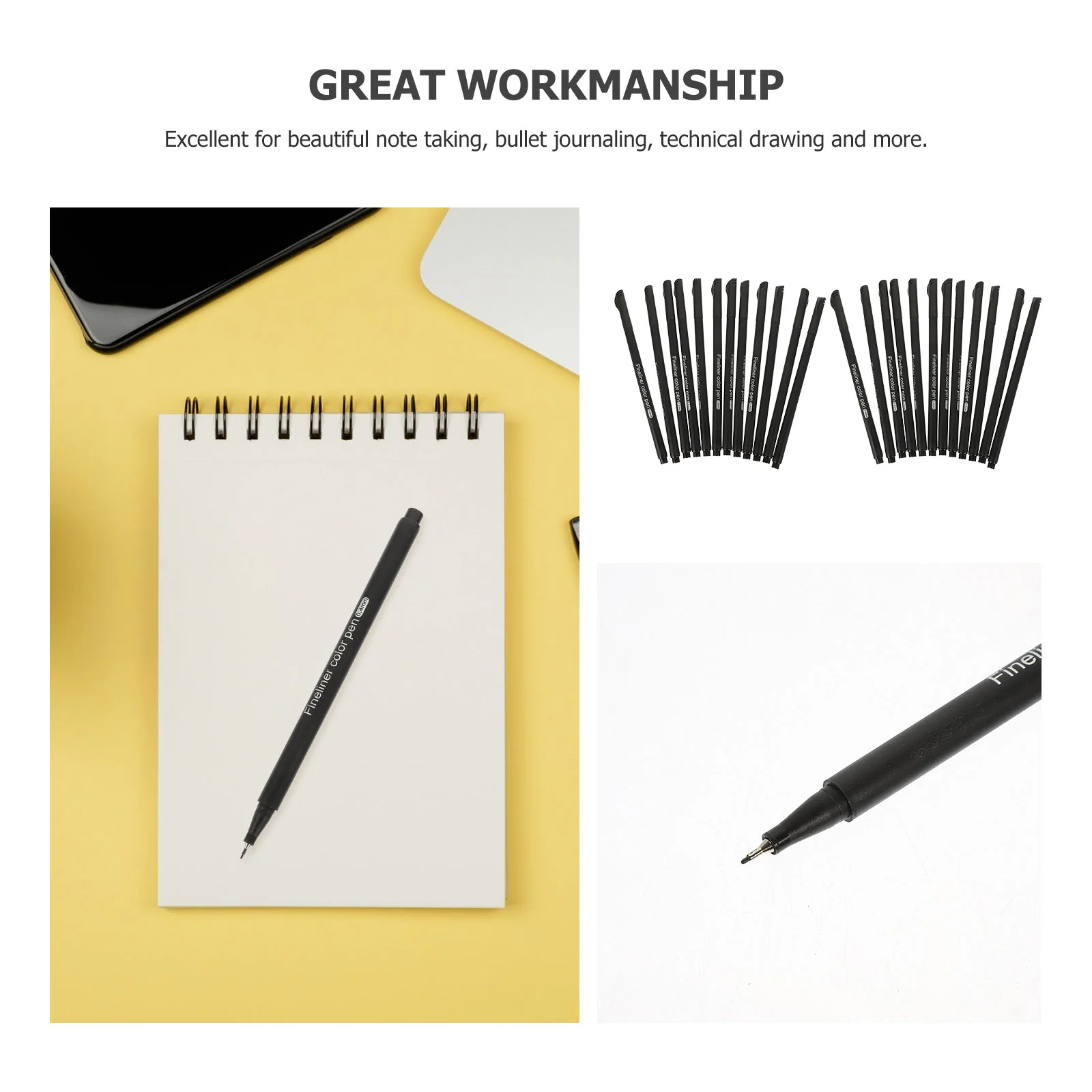 24 Pcs Hook Line Needle Pen Color Pens Maker Paint Stationery Supplies Multi-function Student Plastic