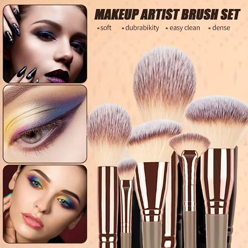 Conjunto de pincéis de maquiagem premium, incluindo pincéis de maquiagem, faixa de cabelo, bola de esponja de pulso, sopro de pó, ferramenta de escova de maquiagem de limpeza de silicone